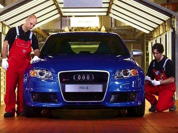 Endabnahme eines Audi RS 4 bei der quattro GmbH im Audi Werk Neckarsulm.